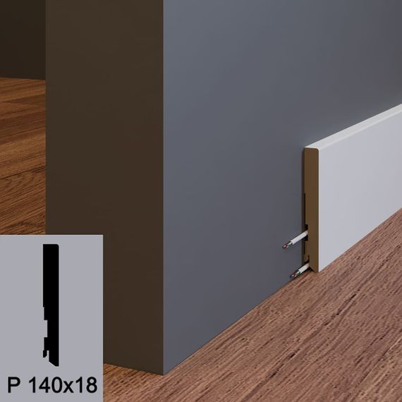 Плинтус напольный MDF эмаль Ofram P 140х18 мм