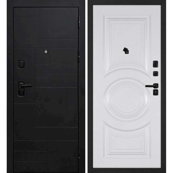 Входная дверь Лабиринт-201 панель фрезерованная PR-177 белая