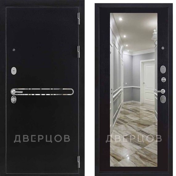 Фото входной двери Президент S1Z цвет графит с блестками антик панель s1z цвет шоко велюр с зеркалом