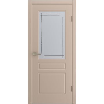 Межкомнатная дверь Бриз латте эмаль со стеклом