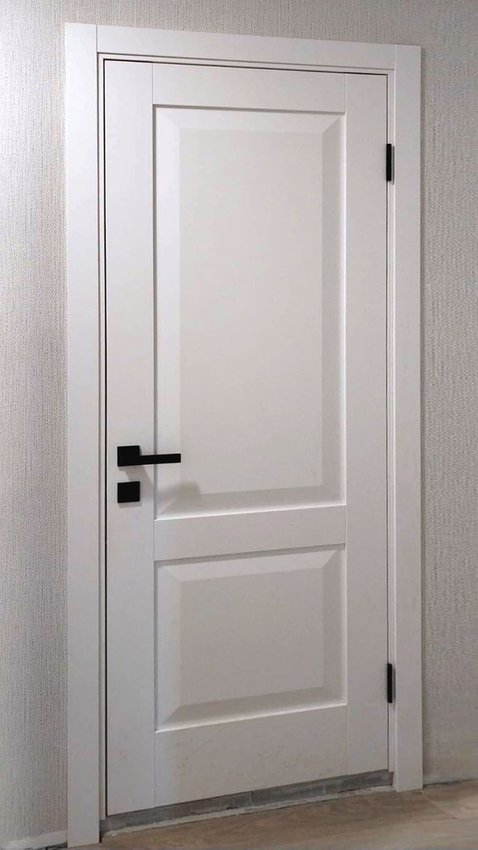 Межкомнатная дверь экошпон ДП-2 white silk глухая