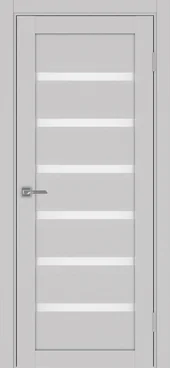 Межкомнатная дверь экошпон Турин 507.12 пепельный остеклённая