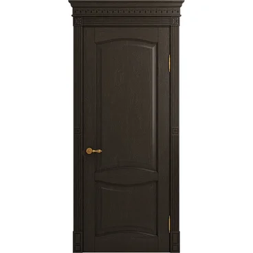 Межкомнатная дверь массив дуба Viporte Классика 2 шоколад глухая