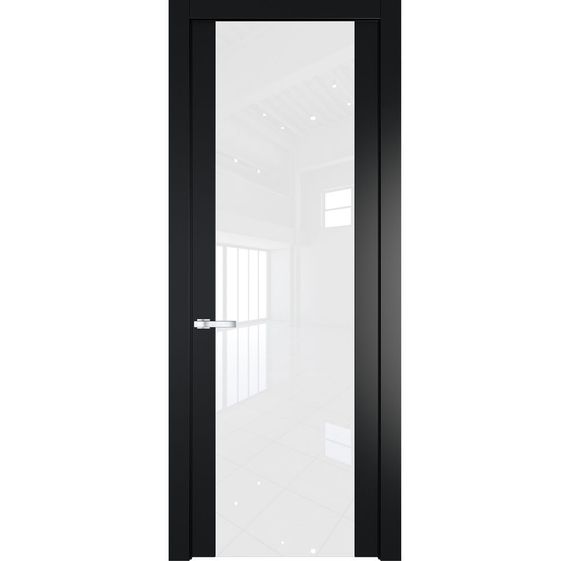 Межкомнатная дверь 1.7P блэк остеклённая