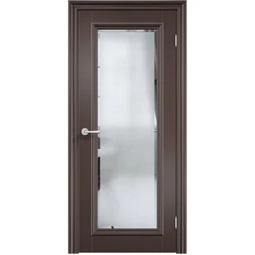 Межкомнатная дверь эмаль Дверцов Брессо 1 RAL 8014 остеклённая