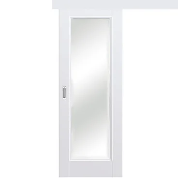 Раздвижная одностворчатая дверь Кобальт 42 магнолия остеклённая