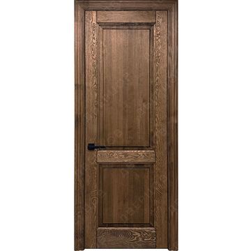 Межкомнатная дверь массив сосны Дверцов Ливорно дуб табак глухая