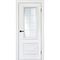 Межкомнатная дверь эмаль Багет 2 белый RAL 9003 остеклённая