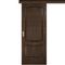 Фото одностворчатой двери купе Лаура 2 дуб морёный без стекла