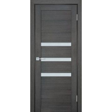 Межкомнатная дверь экошпон Мариам Техно-709 грей стекло сатинат белый