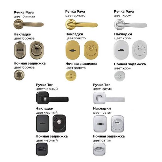 Варианты цвета фурнитуры Исландия Термо AG 6004