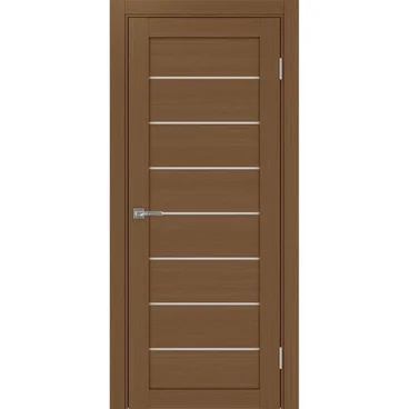 Межкомнатная дверь экошпон Турин 508.12 орех остеклённая