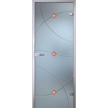 Межкомнатная стеклянная дверь АКМА Амелия стекло бесцветное матовое