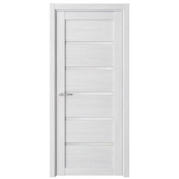 Межкомнатная дверь Вена эко-шпон кедр снежный со стеклом