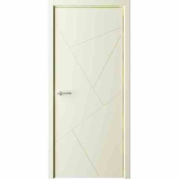 Межкомнатная дверь эмаль Геометрия 2 слоновая кость глухая