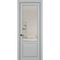 Фото межкомнатной двери керамик NC 4 шеллак серый остеклённая