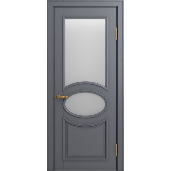 Межкомнатная дверь массив бука Viporte Лацио тауп остеклённая