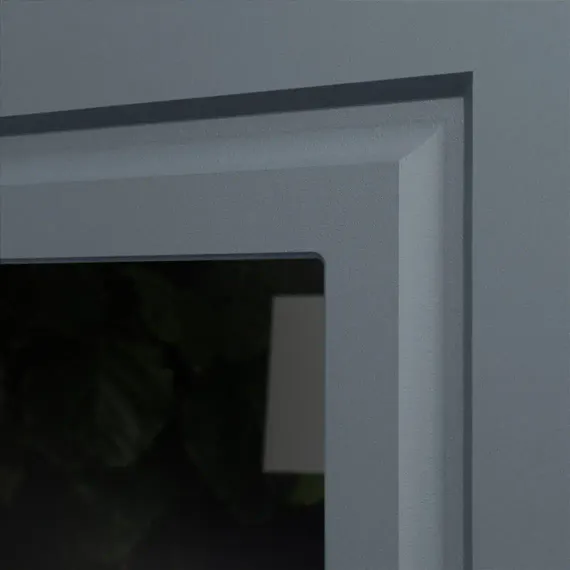 Входная дверь Гермес Неоклассика серая с зеркалом