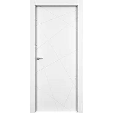 Межкомнатная дверь эмаль Ofram Гео белая глухая