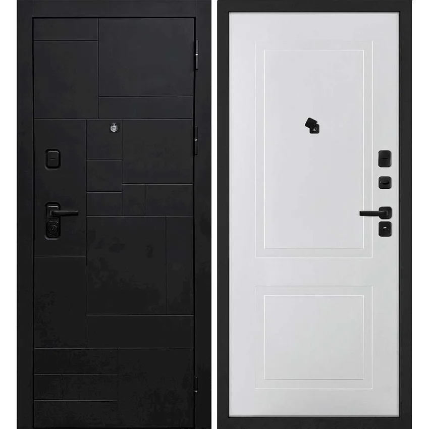 Входная дверь Лабиринт-201 панель фрезерованная PR-167 белая