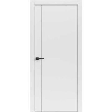 Межкомнатная дверь Light Geometry 4303 белая кромка ABS чёрная глухая