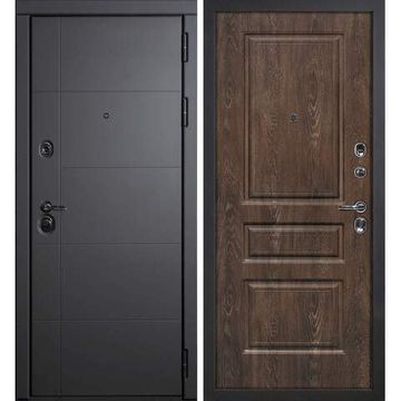 Входная дверь Э1 серый софт панель фрезерованная