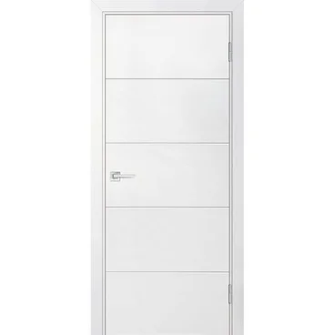 Межкомнатная дверь эмаль Текона Смальта-Лайн 03U белая RAL 9003 глухая