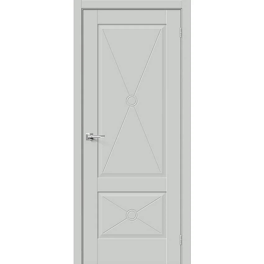 Фото межкомнатной двери эмалит Прима-12.2 grey matt глухая