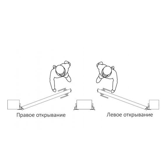 Скрытая дверь под окраску 0PE Invisible чёрная AL кромка открывание от себя