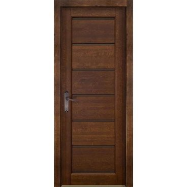 Межкомнатная дверь массив ольхи ОКА Премьер Плюс античный орех остеклённая