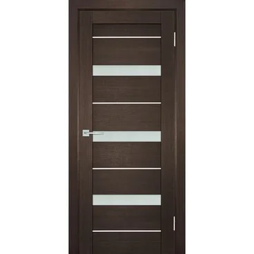 Межкомнатная дверь экошпон Мариам Техно-742 венге стекло сатинат белый