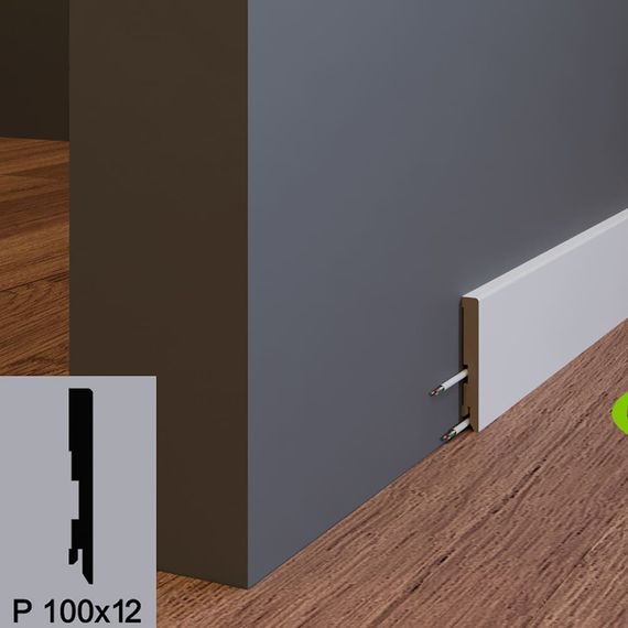 Плинтус напольный MDF эмаль P 100х12 мм