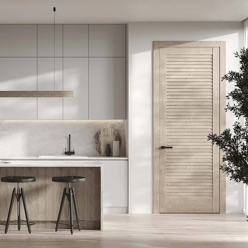 Межкомнатная дверь Profil Doors 1.10N дуб сонома глухая в интерьере