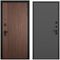 Входная дверь Шторм американский орех / чёрный кварц панель гладкая антрацит