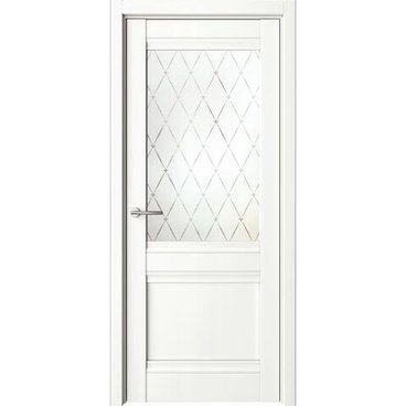 Межкомнатная дверь Рим винил белый со стеклом