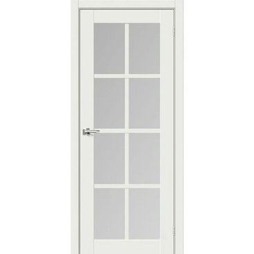 Межкомнатная дверь экошпон 1222 аляска остеклённая