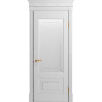 Межкомнатная дверь массив бука Viporte Неаполь белая эмаль остеклённая