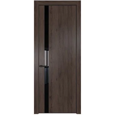 Межкомнатная дверь 18NA дуб тобакко остеклённая