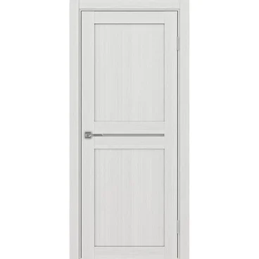 Межкомнатная дверь экошпон Турин 520.121 ясень серебристый остеклённая