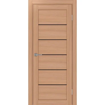 Межкомнатная дверь экошпон Турин 501АПП.1 ясень тёмный с молдингом