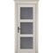 Фото двери Турин Браш эмаль слоновая кость стекло графит с фрезеровкой