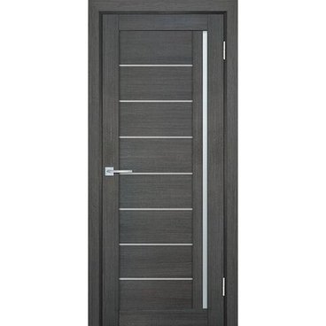 Межкомнатная дверь экошпон Мариам Техно-741 грей стекло сатинат белый