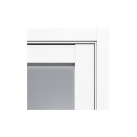 Раздвижная двустворчатая дверь Кобальт 42 магнолия остеклённая