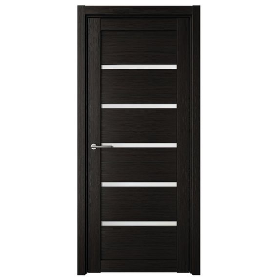 Фото двери Вена экошпон тёмный кипарис со стеклом