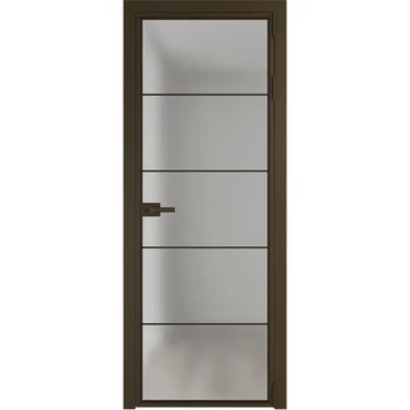 Алюминиевая межкомнатная дверь 5AХ деорэ остеклённая