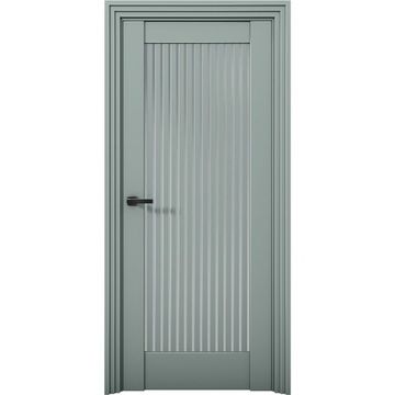 Межкомнатная дверь Никель 4 Deep Green со стеклом