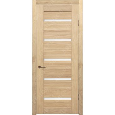 Межкомнатная дверь массив дуба без сучка Дверцов Соларино остеклённая