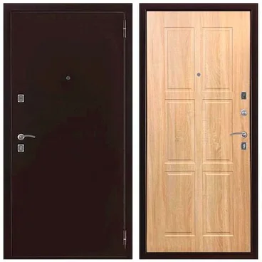 Входная дверь Триумф ФЛ Classic антик медь панель ПВХ дуб сонома светлый