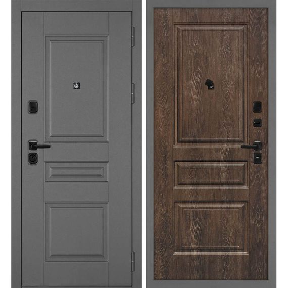 Входная дверь Октава-150 панель фрезерованная дуб корица