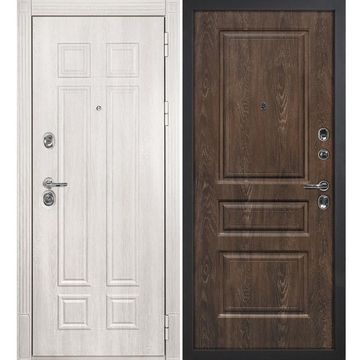 Входная дверь Гера 2 дуб филадельфия крем панель фрезерованная